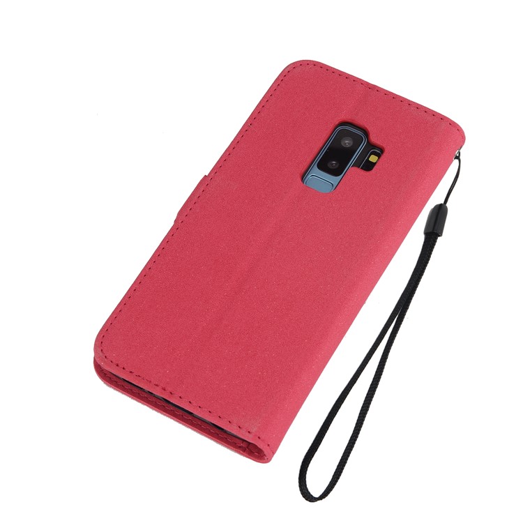 Imprint Dream Catcher Wallet Leather Stand Shell for Samsung Galaxy S9+ SM-G965 - Red-8