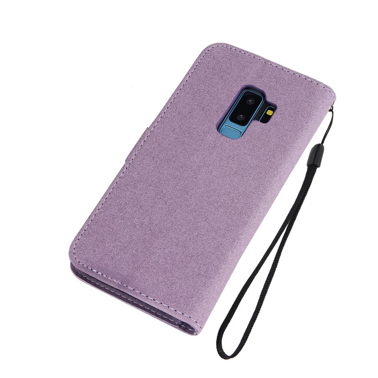 Imprint Dream Catcher PU Leather Mobile Casing with Card Holder for Samsung Galaxy S9 Plus SM-G965 - Purple-8