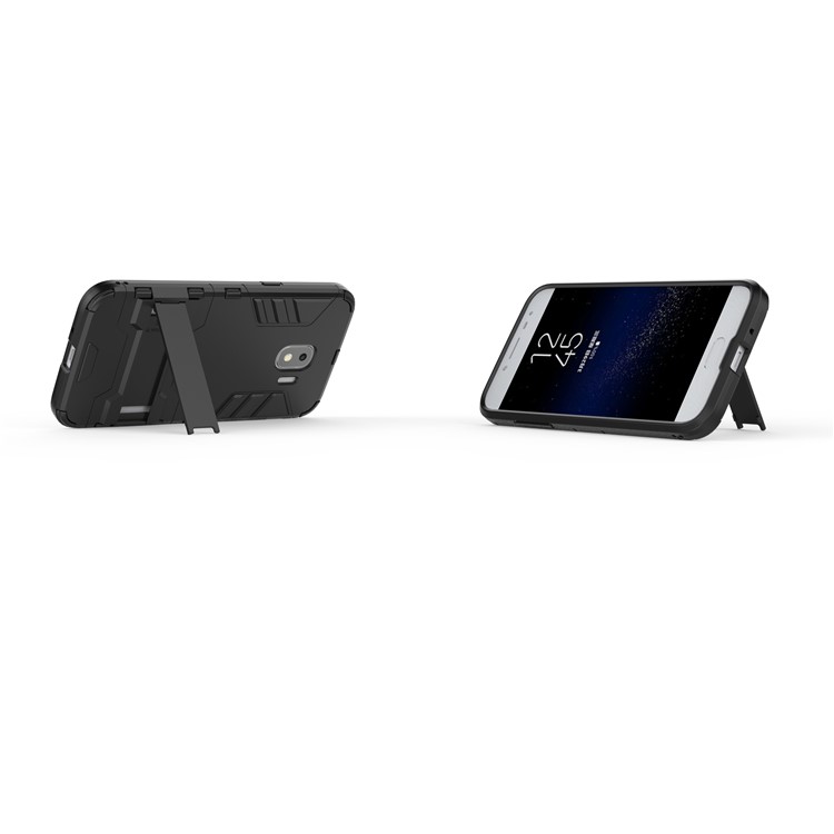 Cool Guard Kickstand Hybrid PC TPU Case for Samsung Galaxy J2 Pro 2018 - Black-10