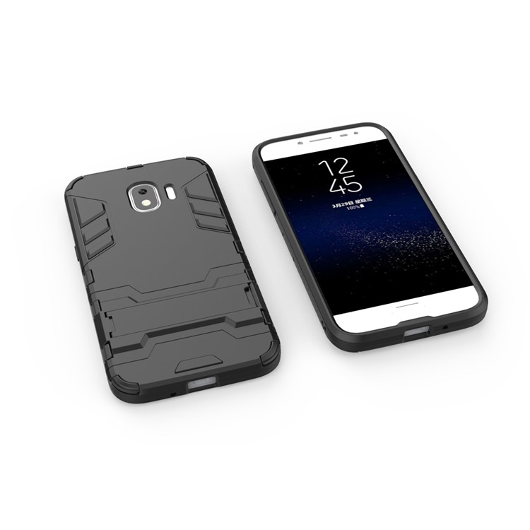 Cool Guard Kickstand Hybrid PC TPU Case for Samsung Galaxy J2 Pro 2018 - Black-3