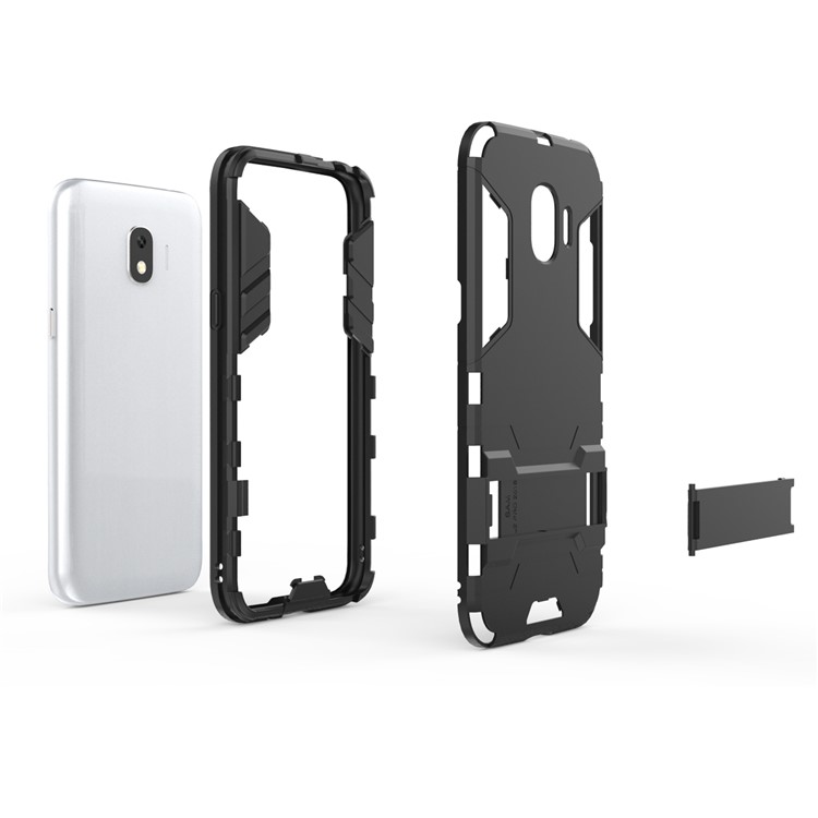 Cool Guard Kickstand Hybrid PC TPU Case for Samsung Galaxy J2 Pro 2018 - Black-5