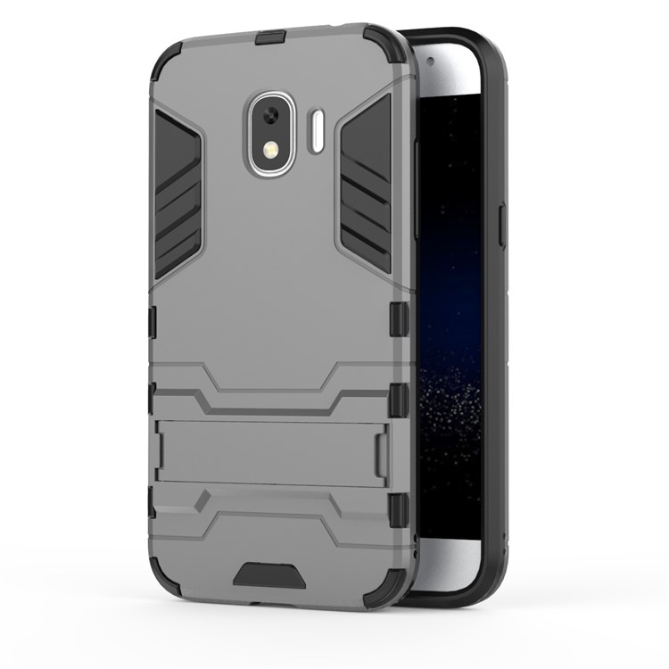 Cool Guard Kickstand PC TPU Hybrid Phone Shell for Samsung Galaxy J2 Pro 2018 - Grey-2