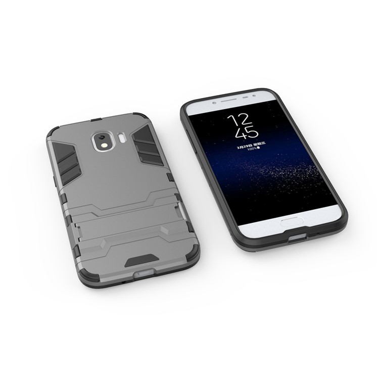 Cool Guard Kickstand PC TPU Hybrid Phone Shell for Samsung Galaxy J2 Pro 2018 - Grey-3