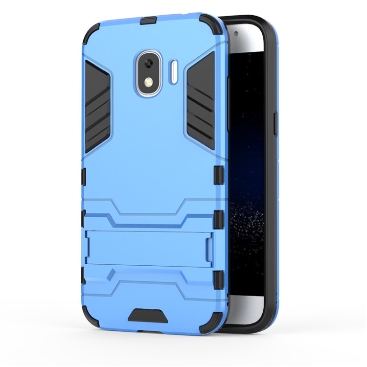 Cool Guard Kickstand PC TPU Hybrid Phone Case Accessory for Samsung Galaxy J2 Pro 2018 - Baby Blue-2