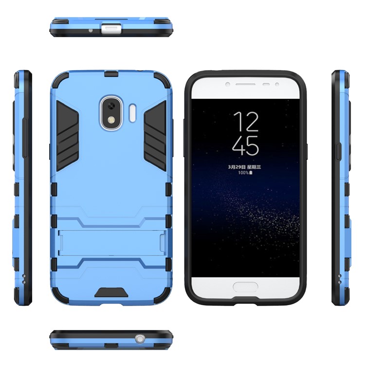 Cool Guard Kickstand PC TPU Hybrid Phone Case Accessory for Samsung Galaxy J2 Pro 2018 - Baby Blue-4