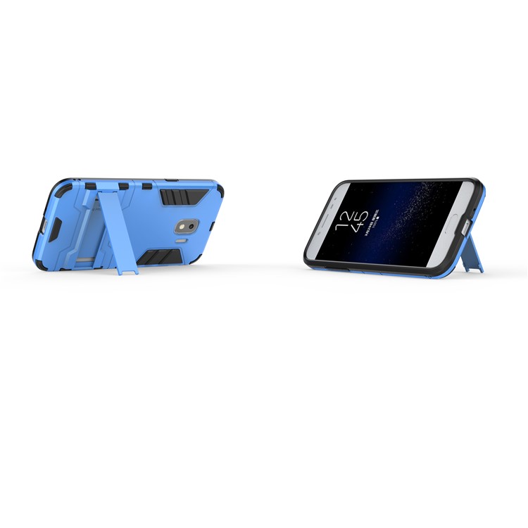 Cool Guard Kickstand PC TPU Hybrid Phone Case Accessory for Samsung Galaxy J2 Pro 2018 - Baby Blue-5