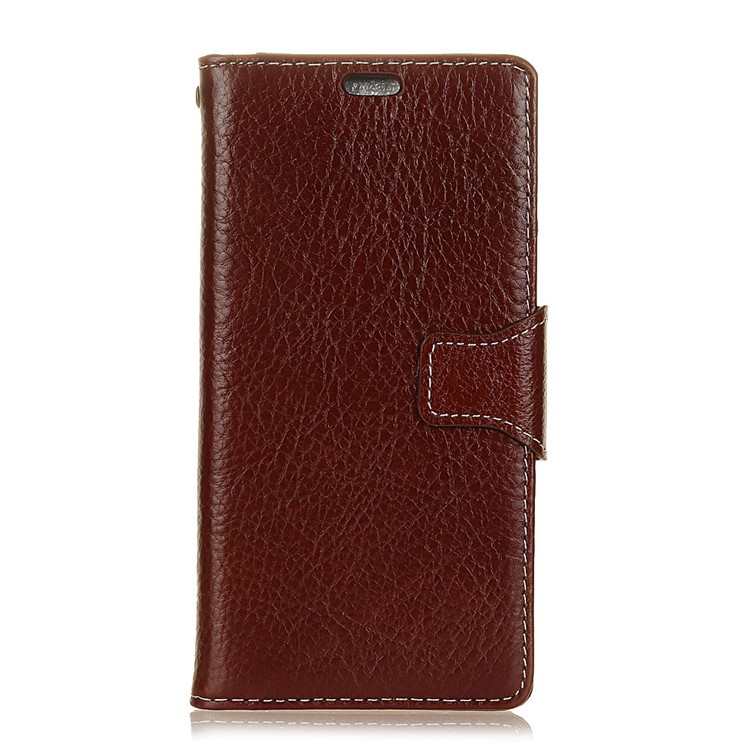 Genuine Leather Crazy Horse Flip Wallet Stand Casing for Samsung Galaxy S9 SM-G960 - Brown-1