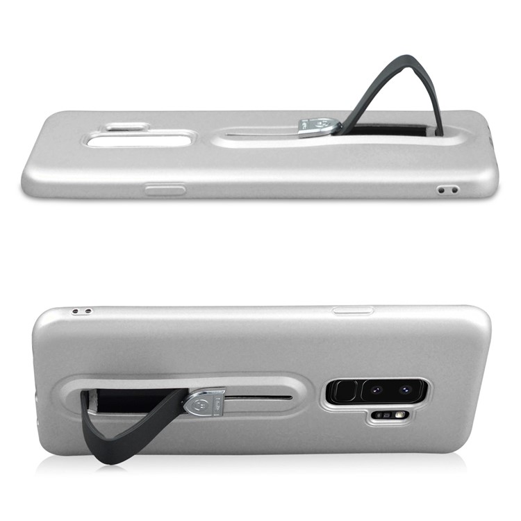 Matte TPU Sliding Kickstand Cover for Samsung Galaxy S9 Plus SM-G965 - Silver-4