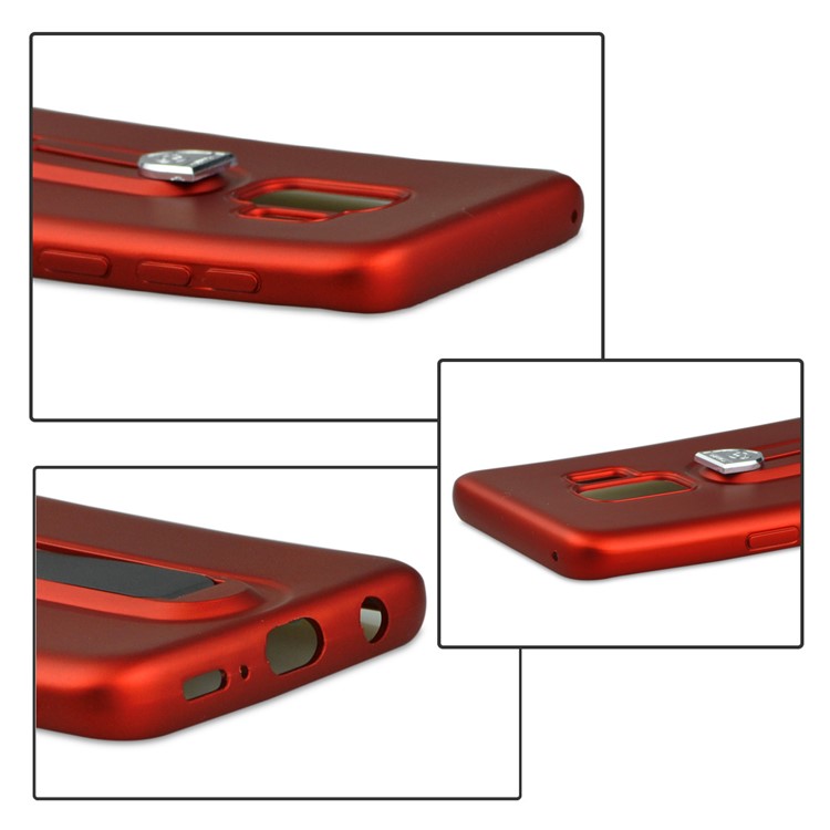 Matte TPU Phone Shell with Sliding Kickstand for Samsung Galaxy S9 Plus SM-G965 - Red-5