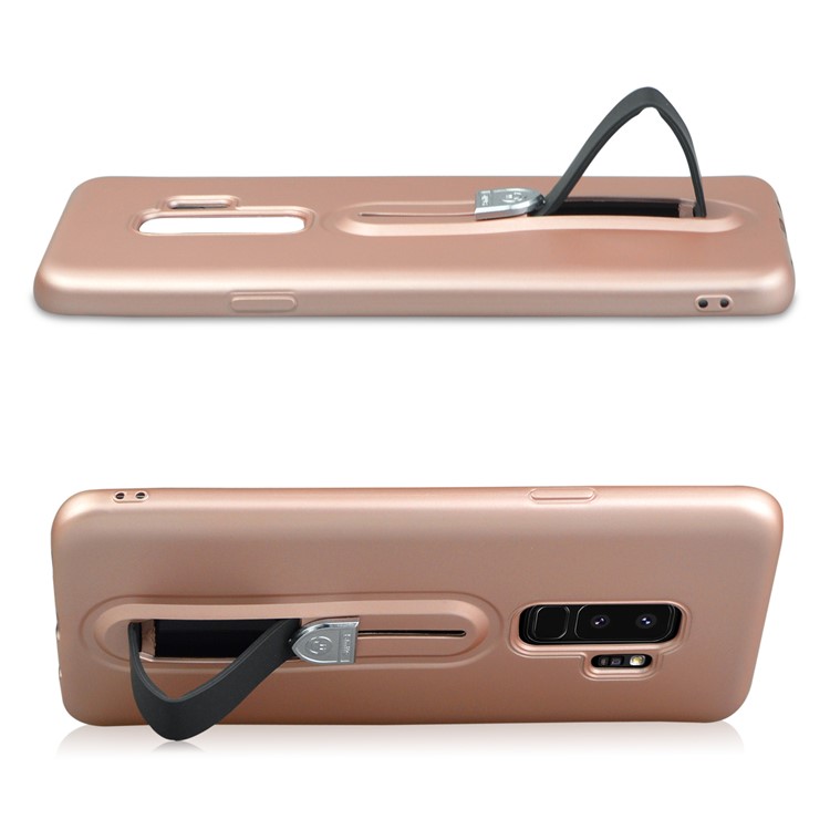Matte TPU Mobile Phone Case with Sliding Kickstand for Samsung Galaxy S9+ SM-G965 - Rose Gold-4