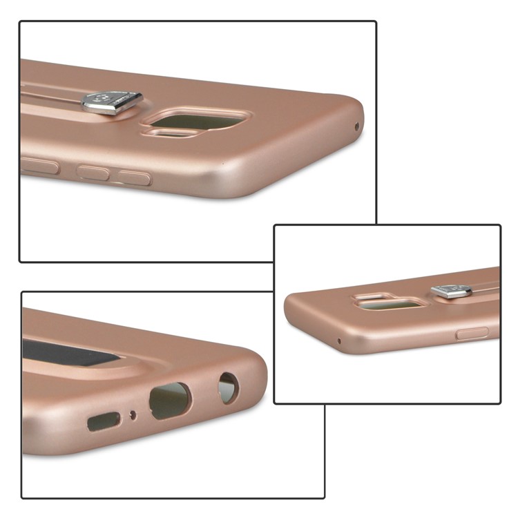 Matte TPU Mobile Phone Case with Sliding Kickstand for Samsung Galaxy S9+ SM-G965 - Rose Gold-5