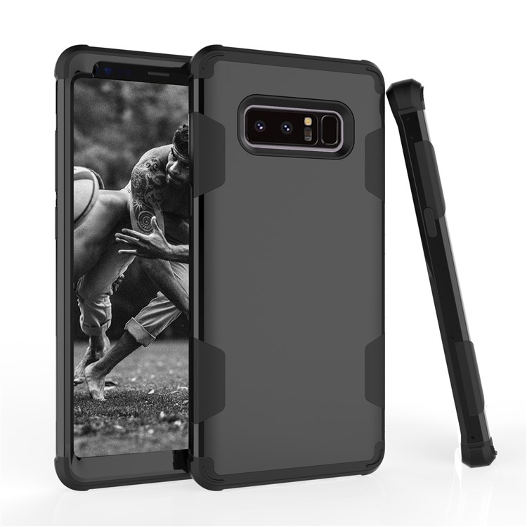 Heavy Duty 3-piece PC + Silicone Drop-proof Hybrid Cover for Samsung Galaxy Note 8 SM-N950 - Black-1