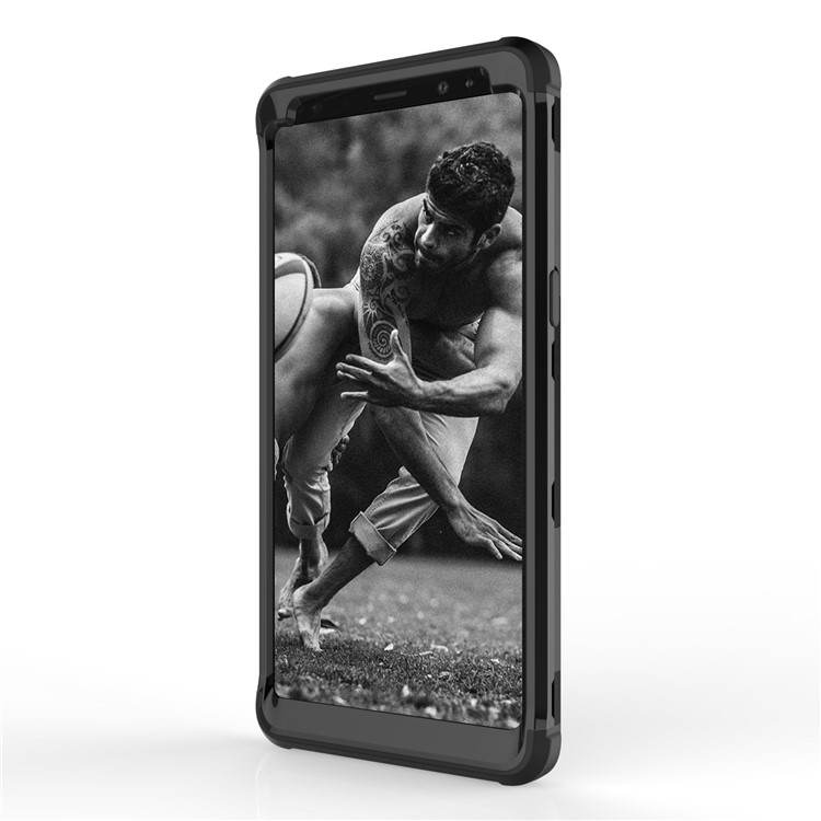Heavy Duty 3-piece PC + Silicone Drop-proof Hybrid Cover for Samsung Galaxy Note 8 SM-N950 - Black-4