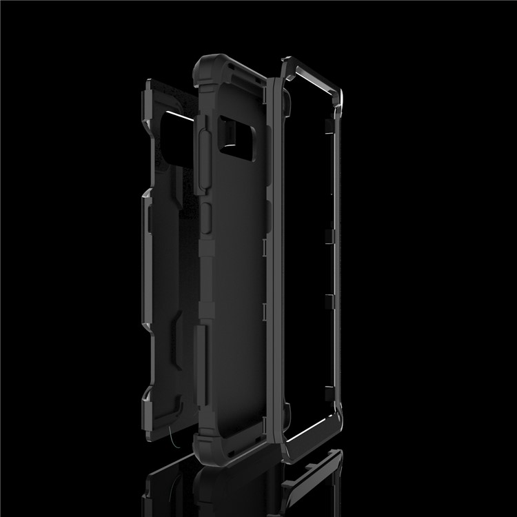Heavy Duty 3-piece PC + Silicone Drop-proof Hybrid Cover for Samsung Galaxy Note 8 SM-N950 - Black-8