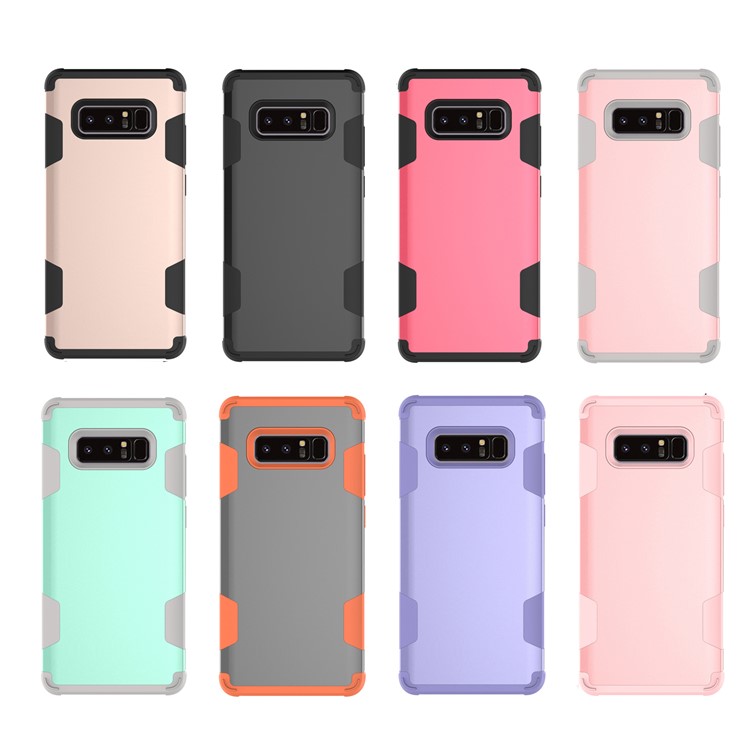 Heavy Duty 3-piece PC + Silicone Drop-proof Hybrid Cover for Samsung Galaxy Note 8 SM-N950 - Black-9