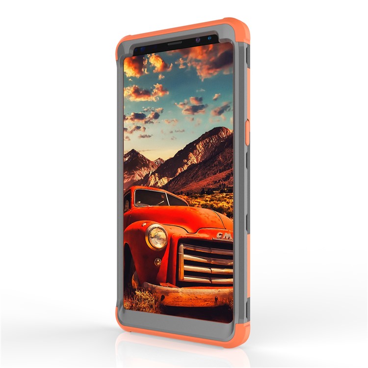 Heavy Duty 3-piece PC + Silicone Drop-proof Hybrid Case for Samsung Galaxy Note 8 SM-N950 - Orange / Grey-4