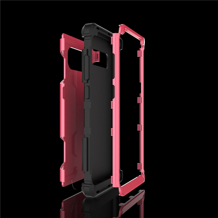 Heavy Duty 3-piece PC + Silicone Drop-proof Hybrid Shell for Samsung Galaxy Note 8 SM-N950 - Black / Rose-7