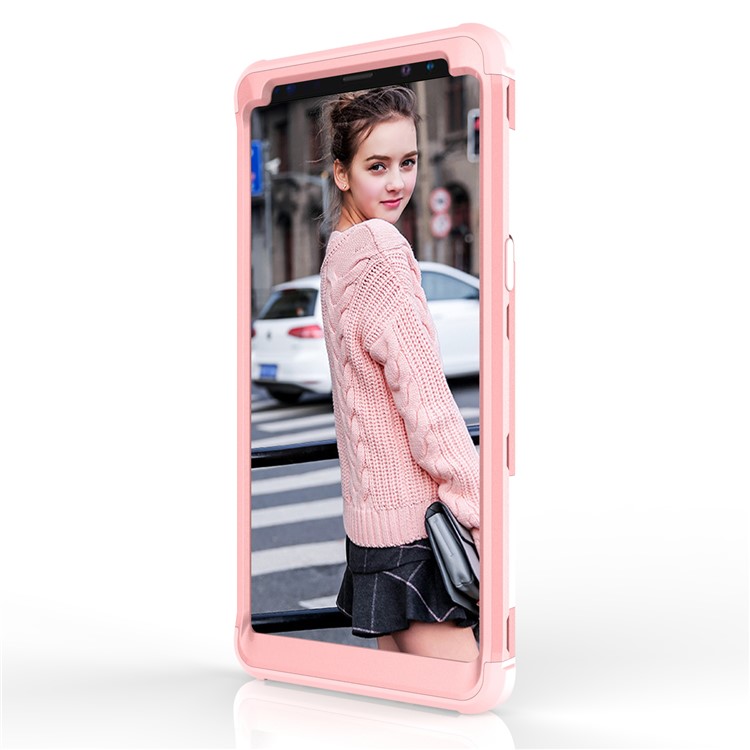 Heavy Duty 3-piece PC + Silicone Drop-proof Combo Cell Phone Cover for Samsung Galaxy Note 8 SM-N950 - Rose Gold-4