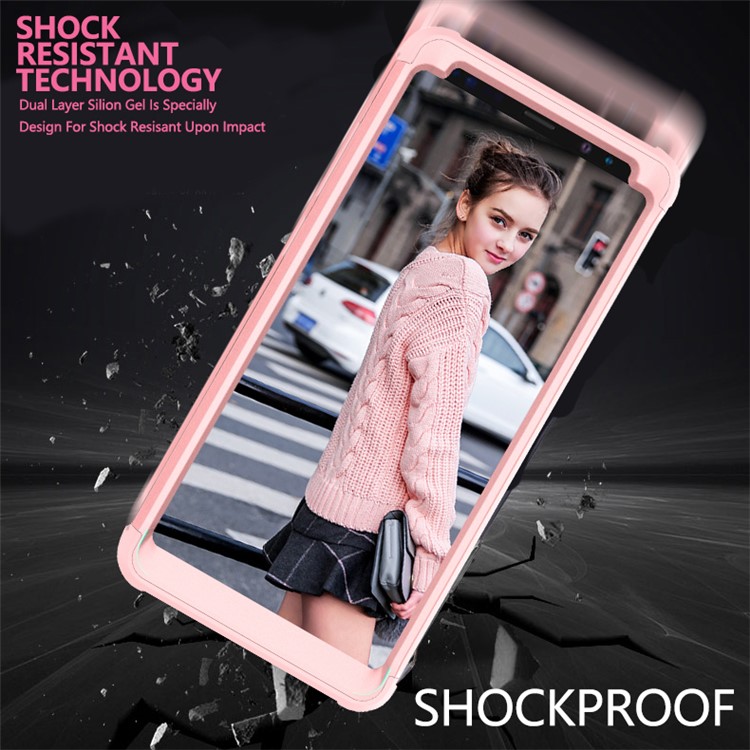 Heavy Duty 3-piece PC + Silicone Drop-proof Combo Cell Phone Cover for Samsung Galaxy Note 8 SM-N950 - Rose Gold-7