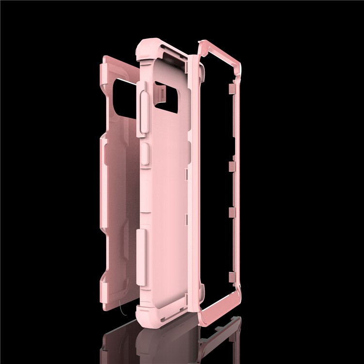 Heavy Duty 3-piece PC + Silicone Drop-proof Combo Cell Phone Cover for Samsung Galaxy Note 8 SM-N950 - Rose Gold-8