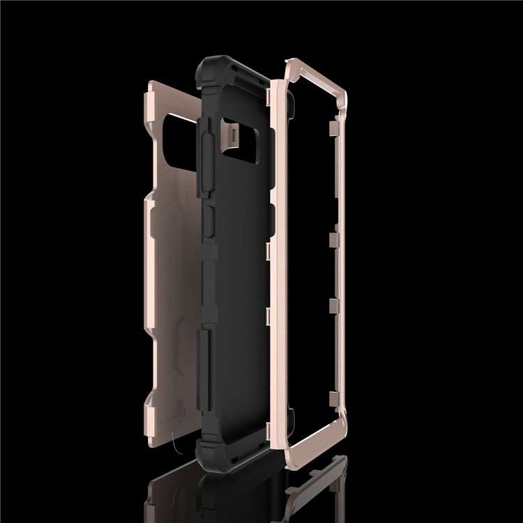 Heavy Duty 3-piece PC + Silicone Drop-proof Combo Cover for Samsung Galaxy Note 8 SM-N950 - Black / Gold-8
