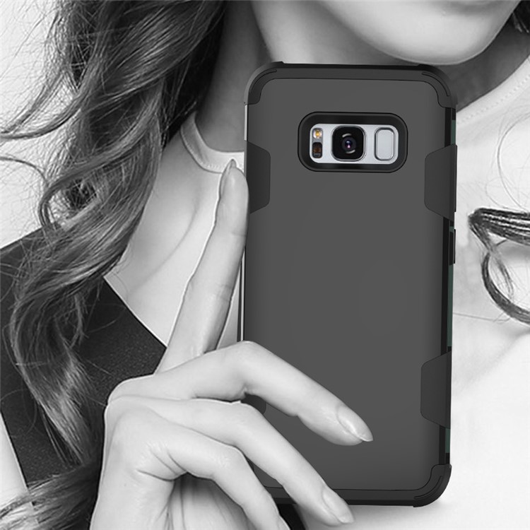 For Samsung Galaxy S8 G950 Heavy Duty 3-piece PC + Silicone Drop-proof Hybrid Case - Black-2