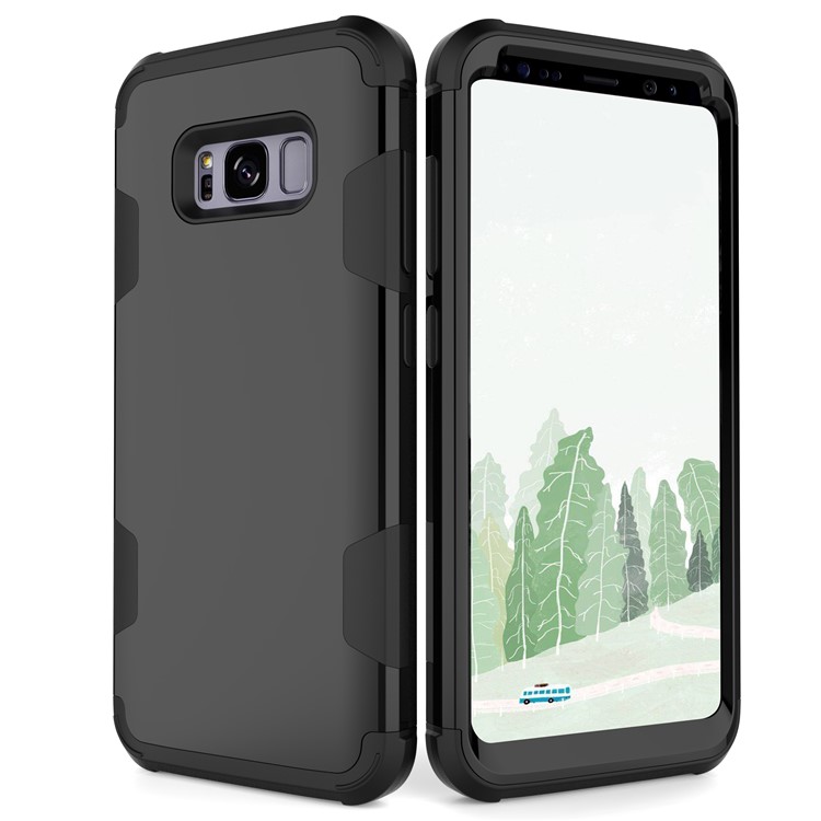 For Samsung Galaxy S8 G950 Heavy Duty 3-piece PC + Silicone Drop-proof Hybrid Case - Black-5