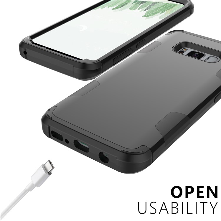 For Samsung Galaxy S8 G950 Heavy Duty 3-piece PC + Silicone Drop-proof Hybrid Case - Black-7