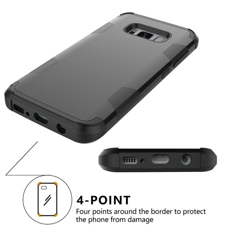 For Samsung Galaxy S8 G950 Heavy Duty 3-piece PC + Silicone Drop-proof Hybrid Case - Black-8