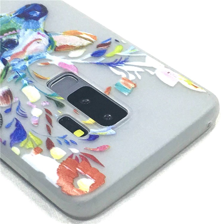 Luminous Patterned TPU Back Case for Samsung Galaxy S9+ G965 - Flower Elk-4