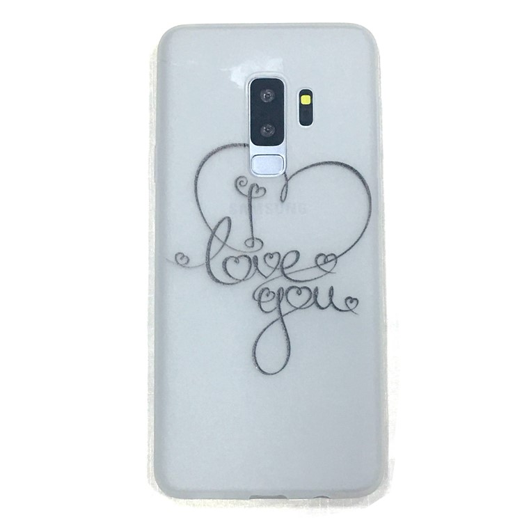 Luminous Patterned TPU Gel Cover for Samsung Galaxy S9 Plus G965 - I Love You-2