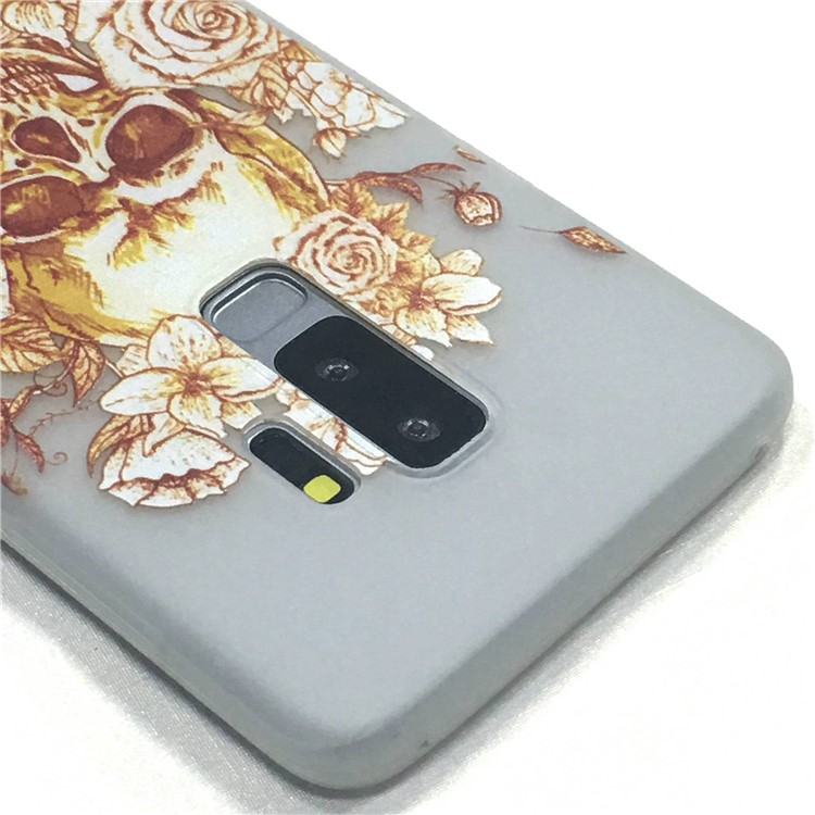 Luminous Patterned TPU Mobile Casing for Samsung Galaxy S9 Plus G965 - Sugar Skull-3