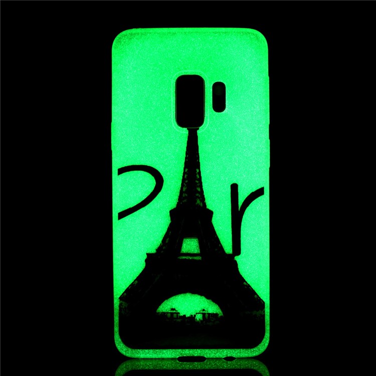 Luminous Patterned TPU Protective Case for Samsung Galaxy S9+ G965 - Eiffel Tower-2