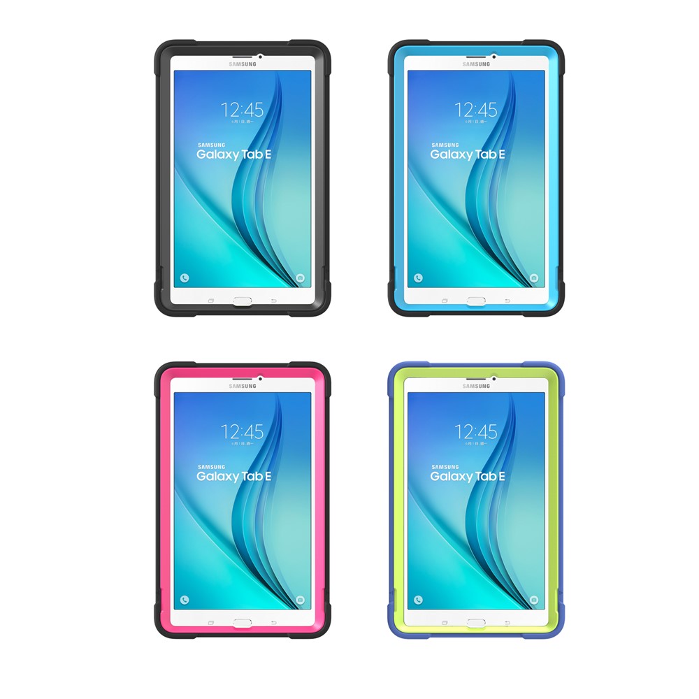 Shock Proof Anti-dust Hybrid TPU + PC Protective Case with Kickstand for Samsung Galaxy Tab E 9.6 T560 - Black-10