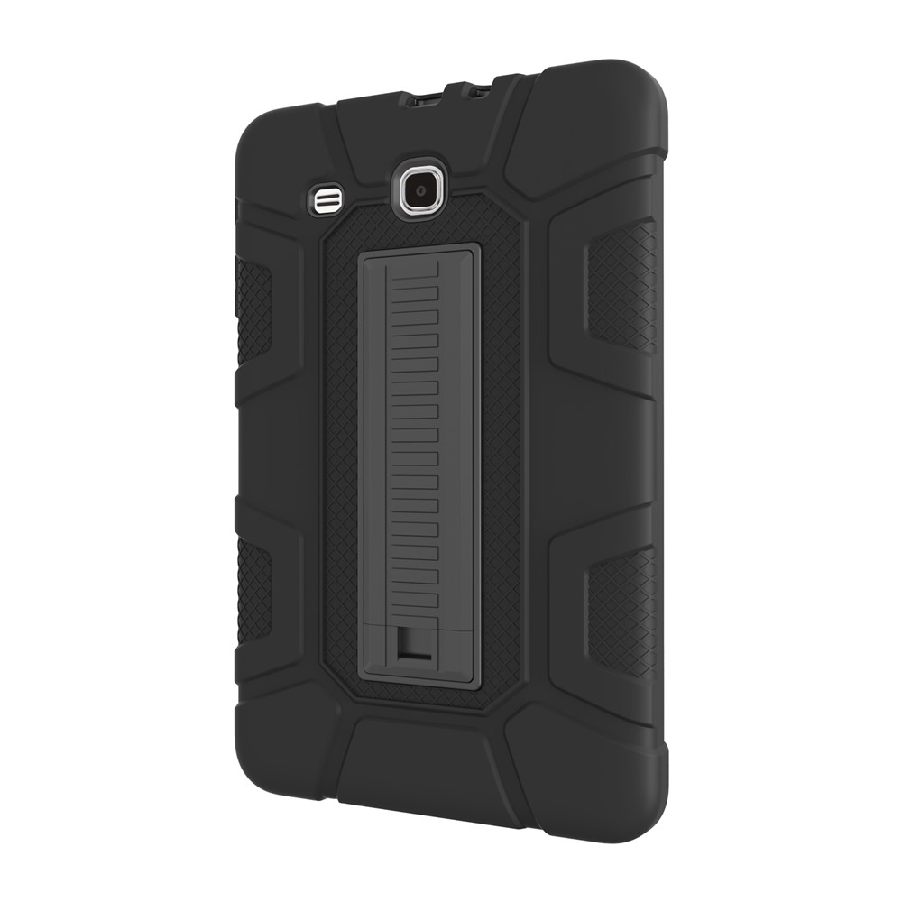 Shock Proof Anti-dust Hybrid TPU + PC Protective Case with Kickstand for Samsung Galaxy Tab E 9.6 T560 - Black-3