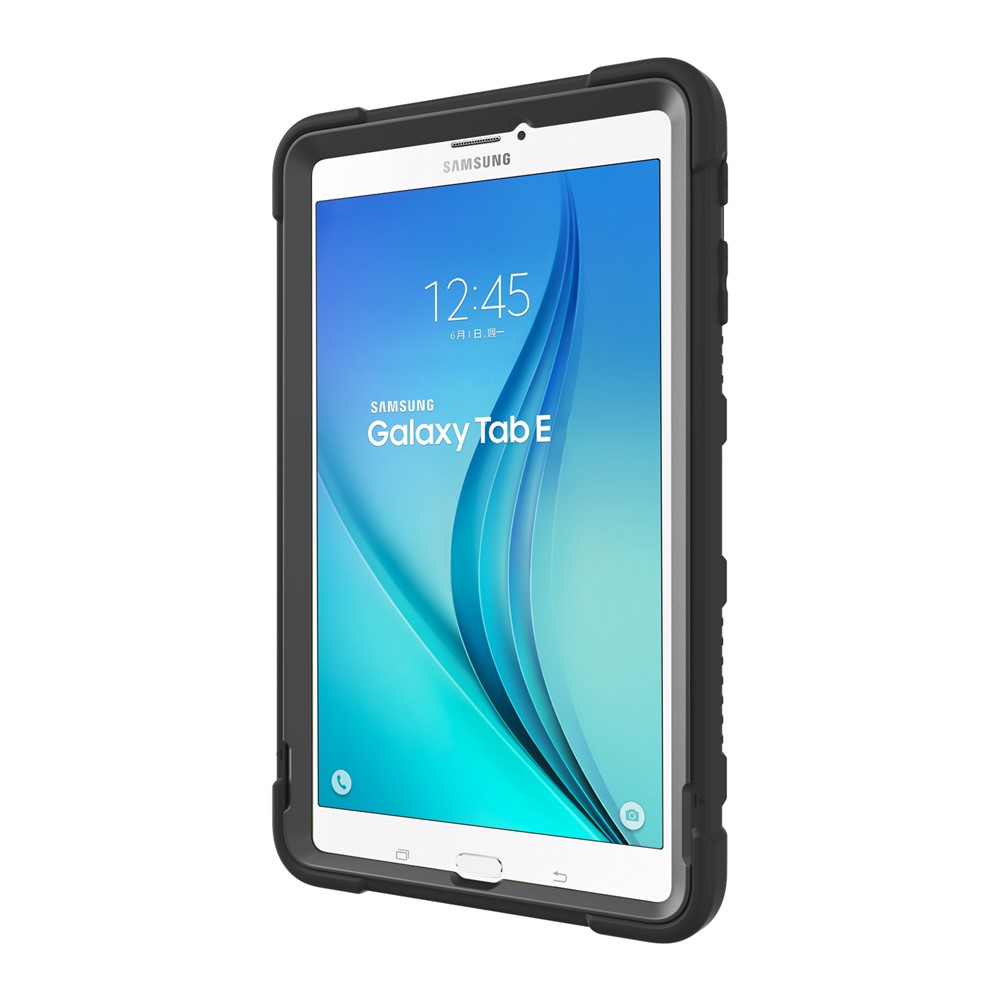 Shock Proof Anti-dust Hybrid TPU + PC Protective Case with Kickstand for Samsung Galaxy Tab E 9.6 T560 - Black-4