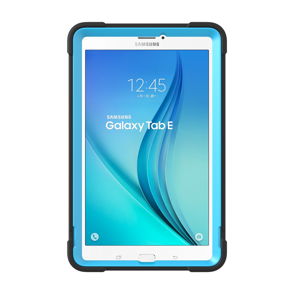 Cáscara Protectora Hybrid Hybrid Hybrid Anti-polvo A Prueba De Choques Con Soporte Para Samsung Galaxy Tab E 9.6 T560 - Negro / Azul