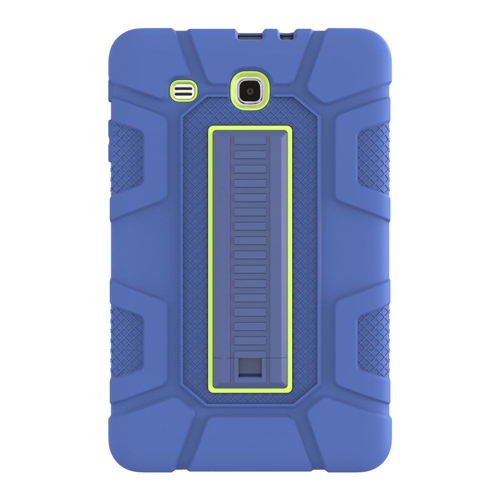Shock Proof Anti-dust Hybrid TPU + PC Protective Casing with Kickstand for Samsung Galaxy Tab E 9.6 T560 - Blue / Green-1