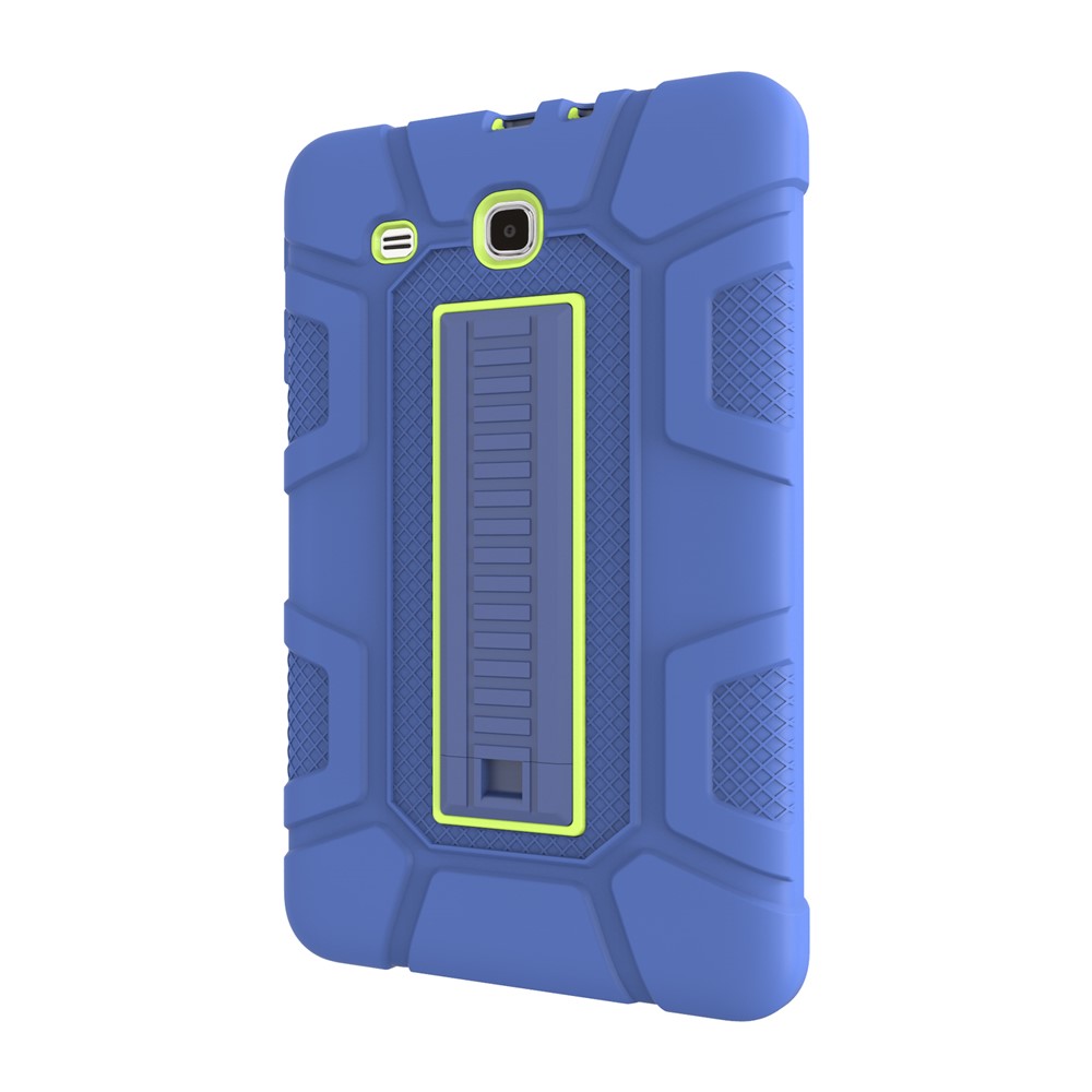 Shock Proof Anti-dust Hybrid TPU + PC Protective Casing with Kickstand for Samsung Galaxy Tab E 9.6 T560 - Blue / Green-3