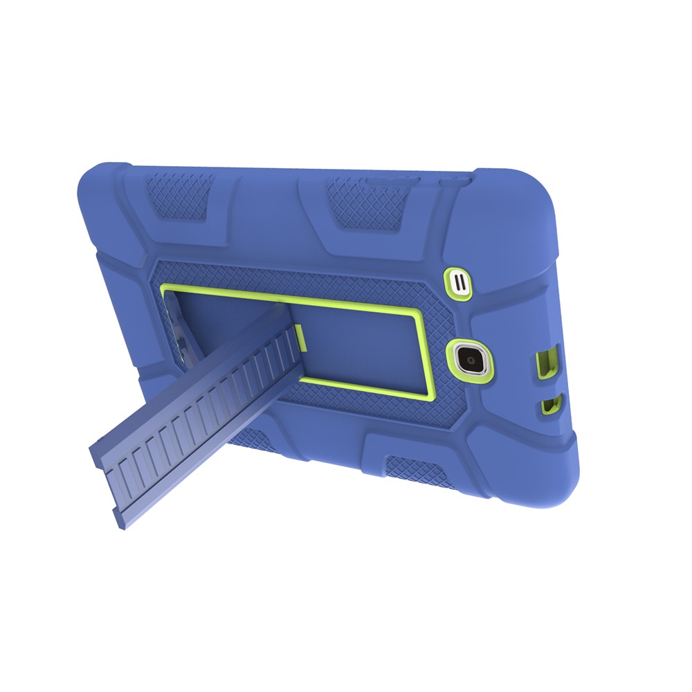 Shock Proof Anti-dust Hybrid TPU + PC Protective Casing with Kickstand for Samsung Galaxy Tab E 9.6 T560 - Blue / Green-6