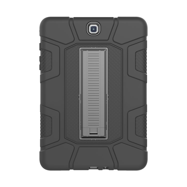 Shock Proof Anti-dust Hybrid TPU + PC Case Protettivo Con Cavalletto Per Samsung Galaxy Tab A 9.7 - Nero