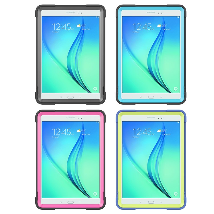 Shock Proof Anti-dust Hybrid TPU + PC Protective Case with Kickstand for Samsung Galaxy Tab A 9.7 - Black-11