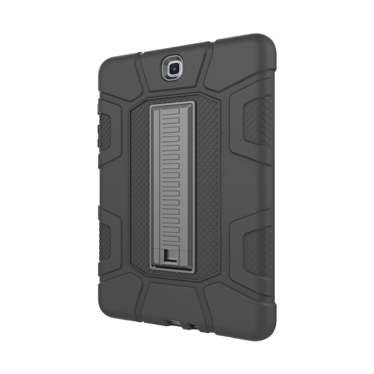 Shock Proof Anti-dust Hybrid TPU + PC Case Protettivo Con Cavalletto Per Samsung Galaxy Tab A 9.7 - Nero