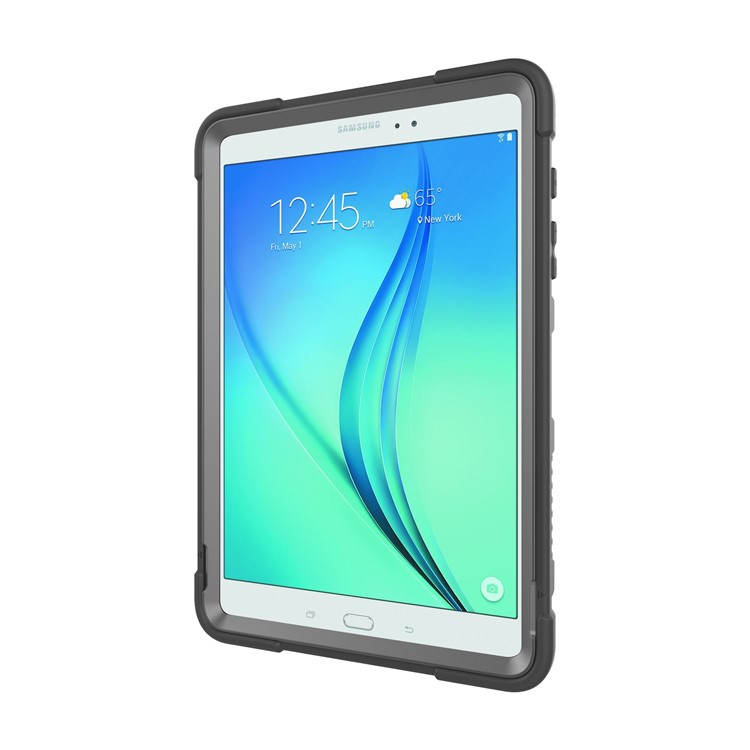 Shock Proof Anti-dust Hybrid TPU + PC Protective Case with Kickstand for Samsung Galaxy Tab A 9.7 - Black-4