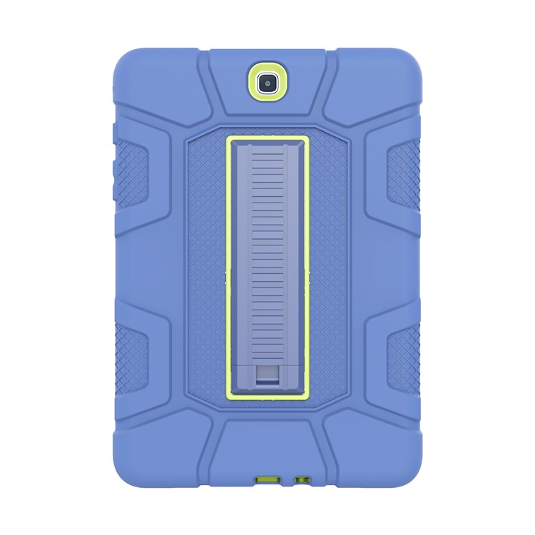 Shock Proof Anti-dust Hybrid TPU + PC Protective Casing with Kickstand for Samsung Galaxy Tab A 9.7 - Blue / Green-1