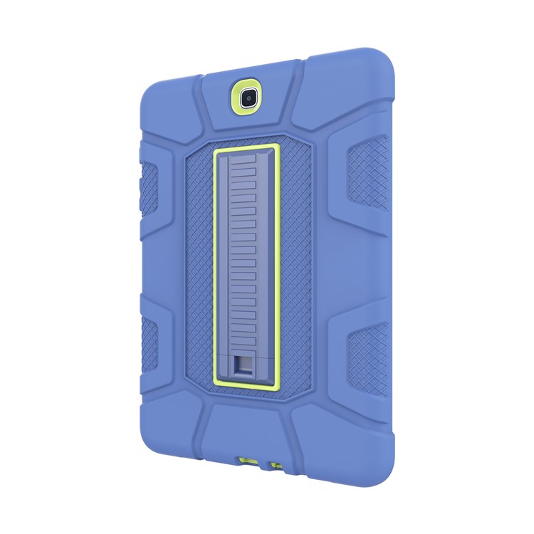 Shock Proof Anti-dust Hybrid TPU + PC Protective Casing with Kickstand for Samsung Galaxy Tab A 9.7 - Blue / Green-3