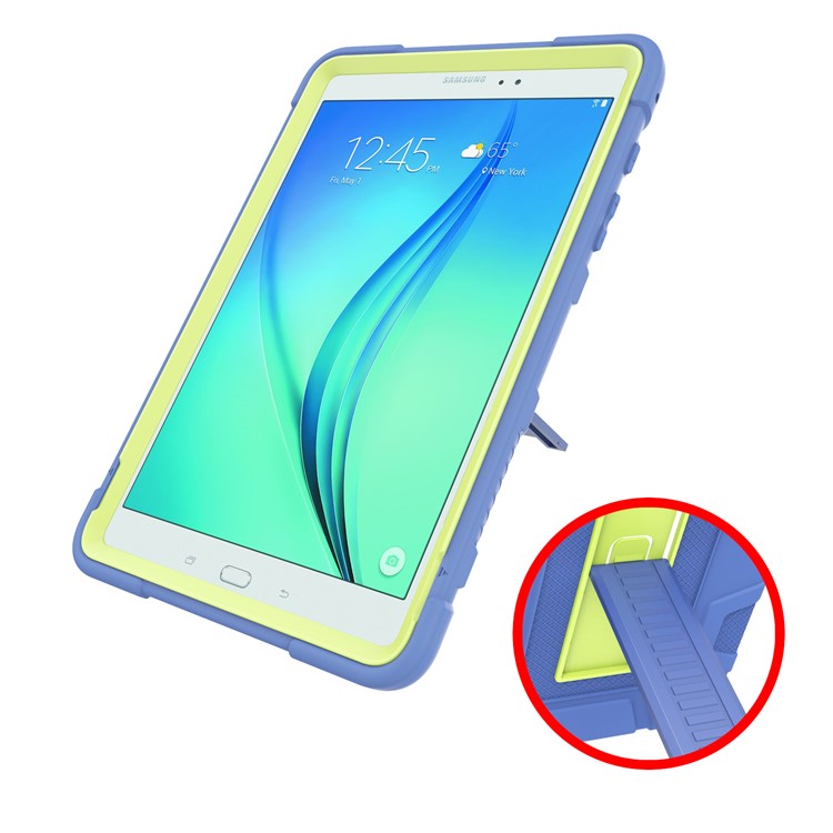 Shock Proof Anti-dust Hybrid TPU + PC Protective Casing with Kickstand for Samsung Galaxy Tab A 9.7 - Blue / Green-6