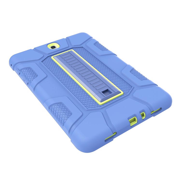 Shock Proof Anti-dust Hybrid TPU + PC Protective Casing with Kickstand for Samsung Galaxy Tab A 9.7 - Blue / Green-7