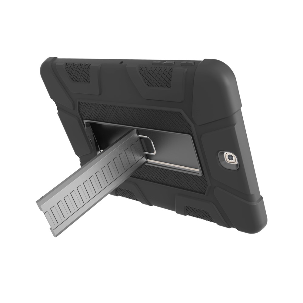 Prova De Choque Anti-poeira Híbrida Tpu + Pc Caso Protetor Com Kickstand Para Samsung Galaxy Tab S2 9.7 T810 T815 - Preto