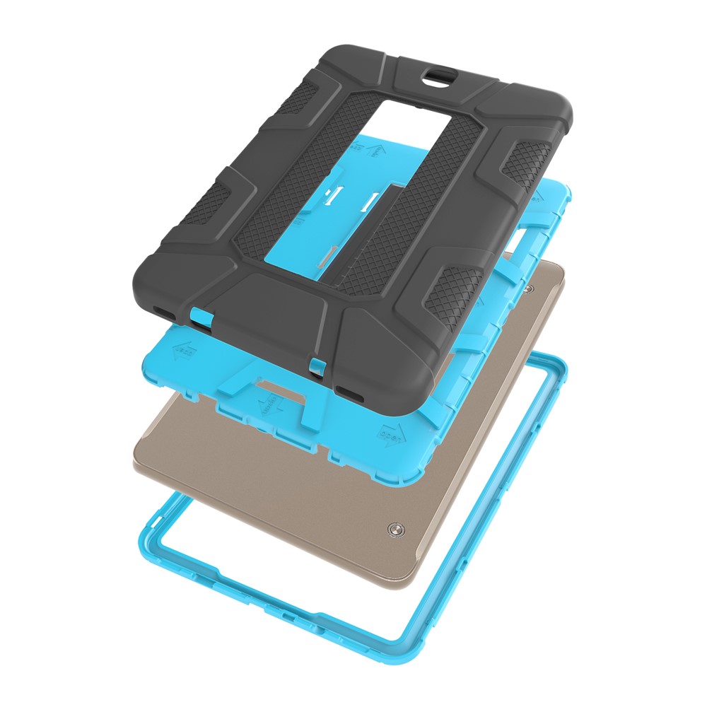 Shock Proof Anti-dust Hybrid TPU + PC Protective Cover with Kickstand for Samsung Galaxy Tab S2 9.7 T810 T815 - Black / Blue-8